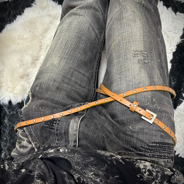 [Y2K accessories] Brown Stud Detail Laye