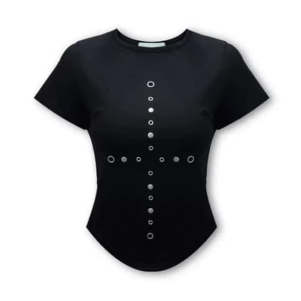 [새상품] 0104 리벳 반팔티