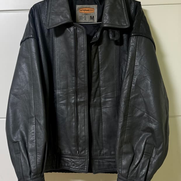 cow leather bomber jacket