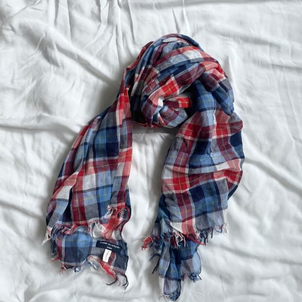 꼼데가르송 옴므 체크 머플러