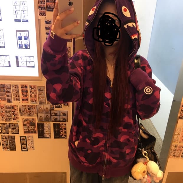 베이프 더블샤크 후드집업 XL