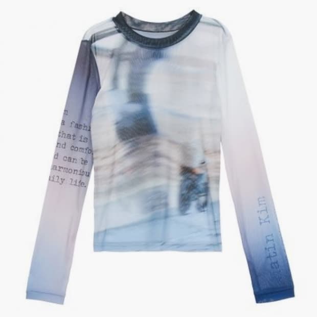 마뗑킴 몰디브 메쉬 탑 블루 (W) Matin Kim Maldives M