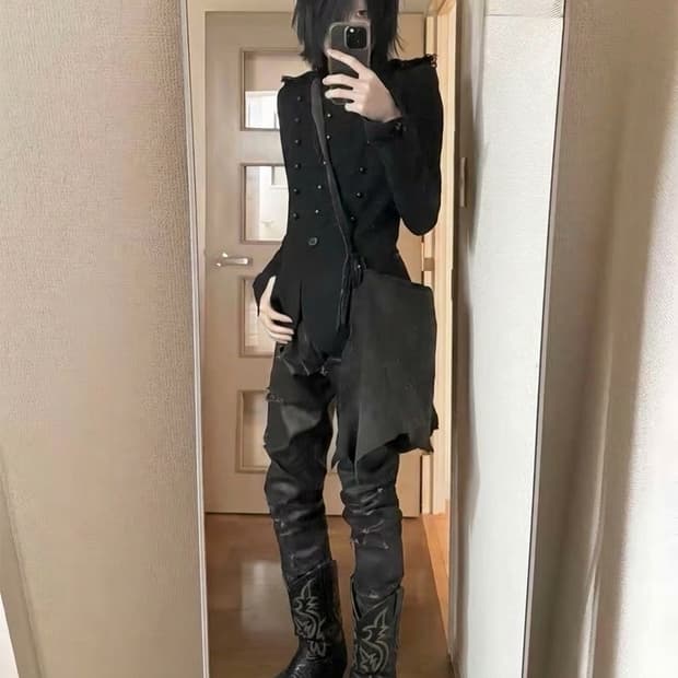토니라마  메탈찡 다크 뱀피레더 웨스턴부츠