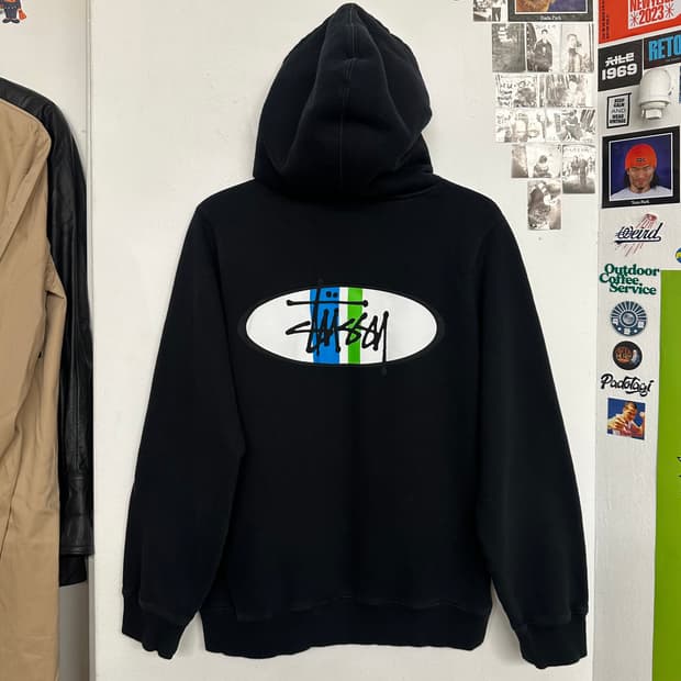 스투시 오발 로고 후드