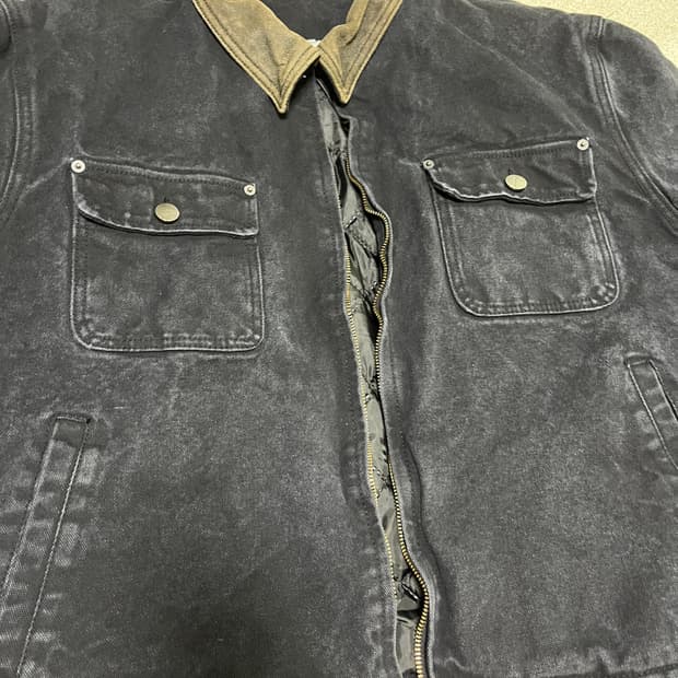 노이어 리얼 레더 카라 패디드 워크자켓 50 사이즈