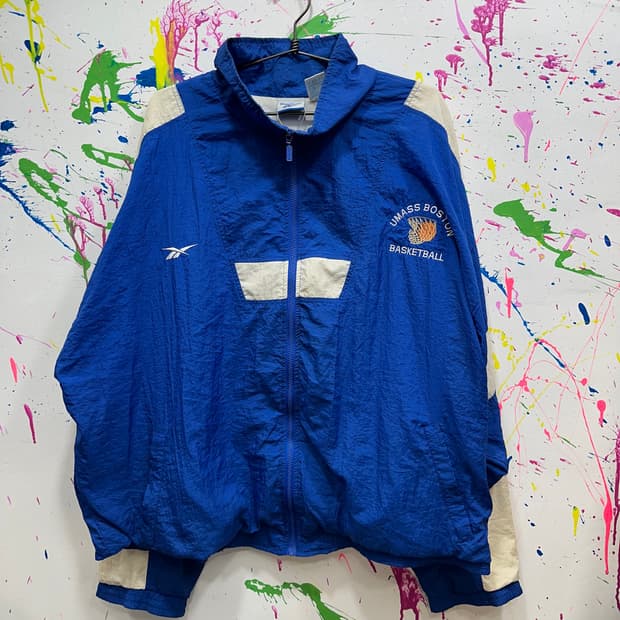 90s 빈티지 리복 올드스쿨 UMass Boston팀 바람막이 2XL