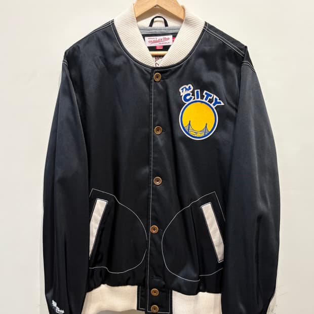 미첼앤네스 골든스테이트 워리어스 사틴 자켓