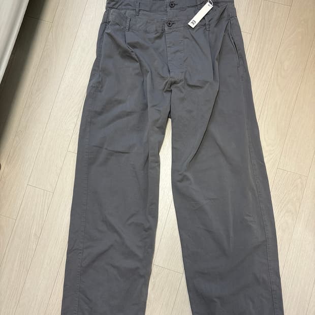 Double waist cotton trouser slate grey L