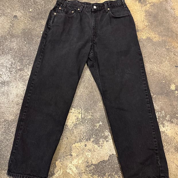 빈티지 90s 리바이스 550 블랙 데님팬츠 