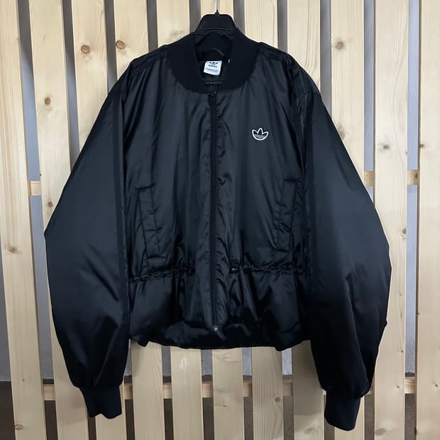 (L) 아디다스 블랙 봄버 패딩 자켓 점퍼