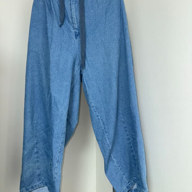 앵글런 데님 벌룬 팬츠 -LIGHT BLUE