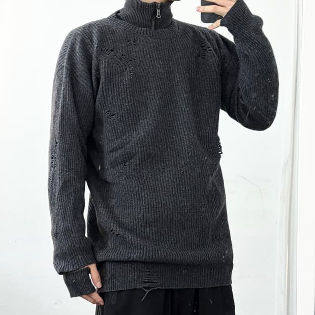 (새상품) 디젤 K-LOL 풀오버 데미지 니트