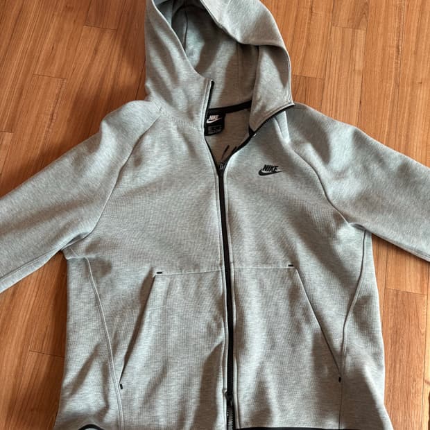 나이키 테크 플리스 테크팩 회색 상의 XL