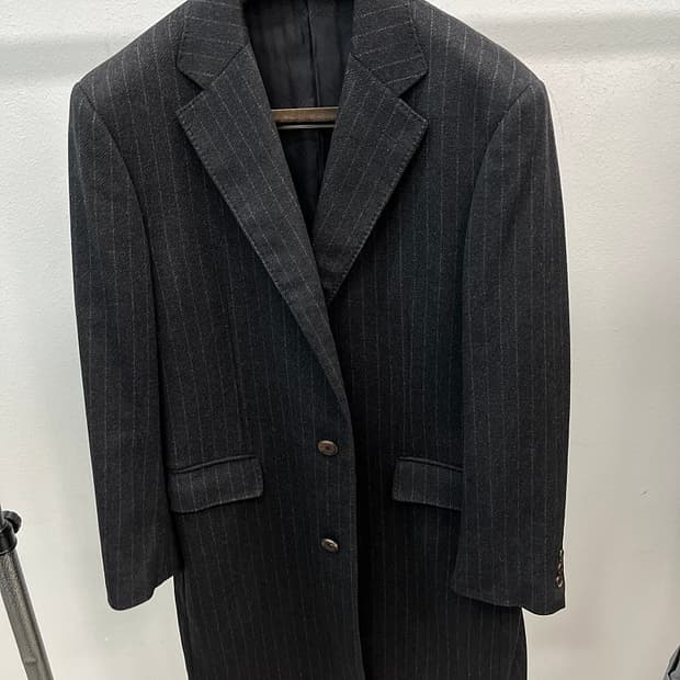 105) 닥스 스트라이프 캐시미어100% 코트 