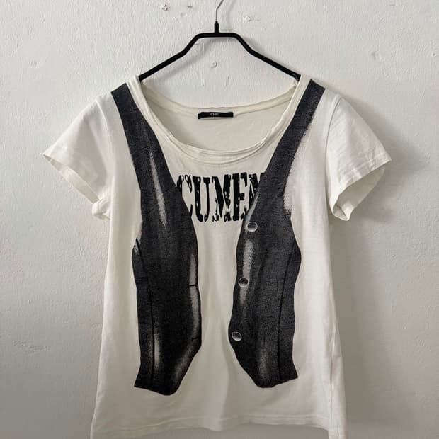 Vintage vest print t-shirt
