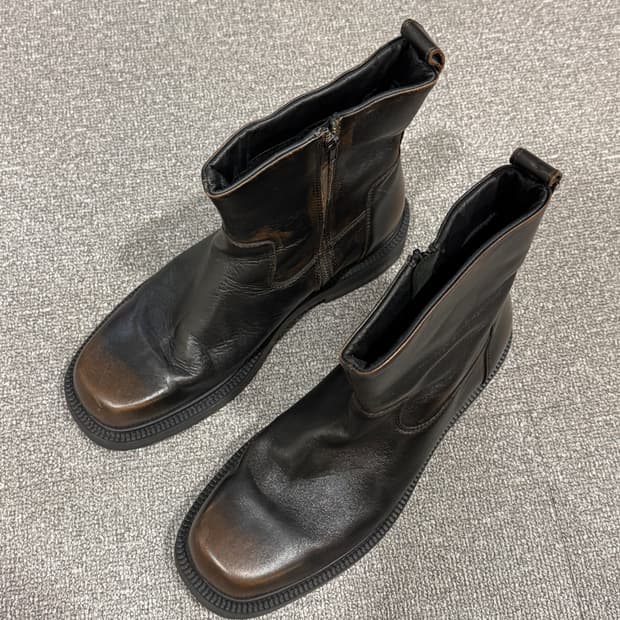 자라 스퀘어토 워싱 웨스턴 부츠 44