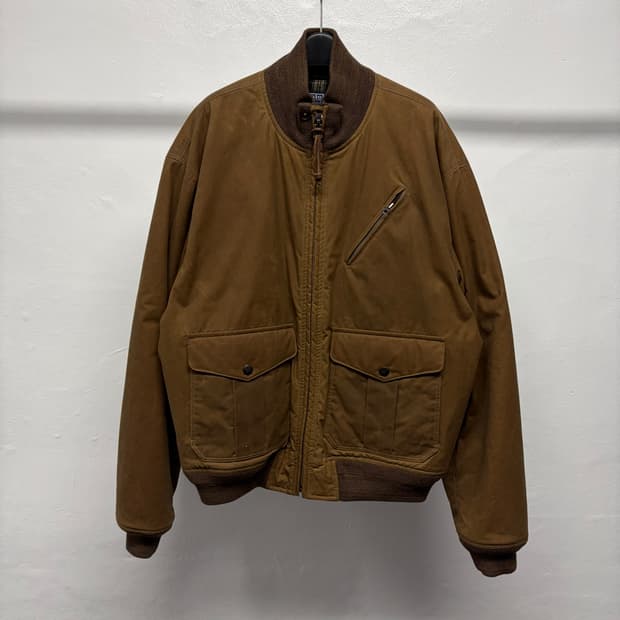 폴로 오일 코튼 보머 자켓
