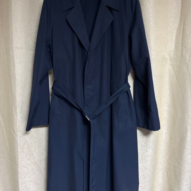 [XL] 산드로 벨티드 트렌치 코트 네이비