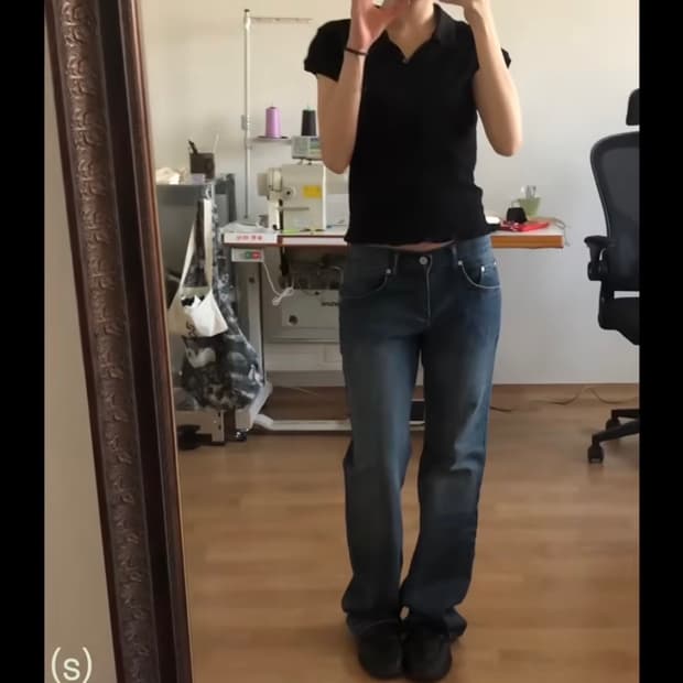 기명x스웨이드 pk티+청바지