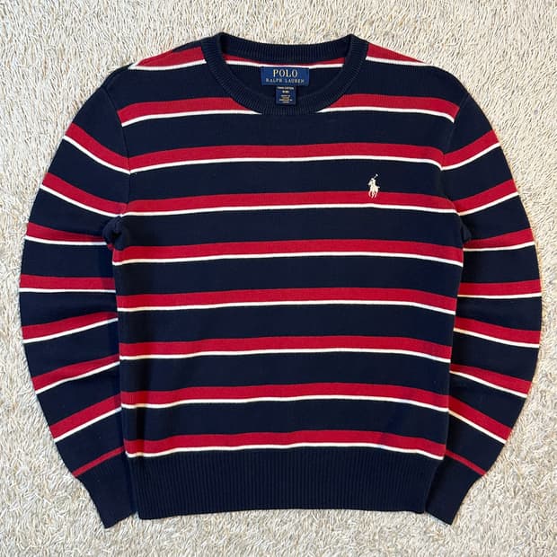 매장판) 폴로 랄프로렌 신형 화이트포니 스트라이프 니트