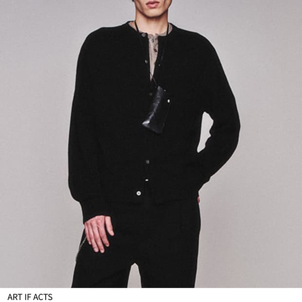 아트이프액츠 24fw 홀가먼츠 가디건 블랙 XL