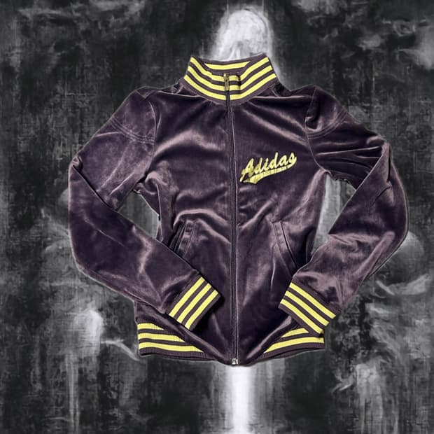 아디다스 브라운 초코바나나 벨벳 집업