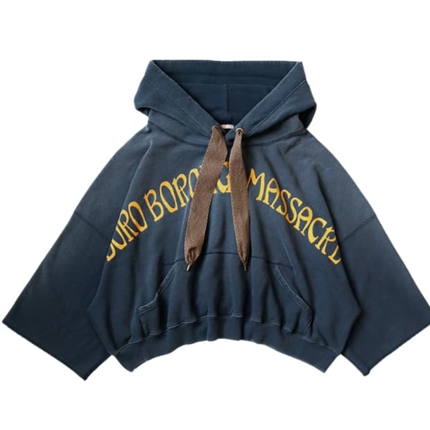 캐피탈 플리스 데빌 후드 파카 보로 보로우 매서커pt 스몰 블랙