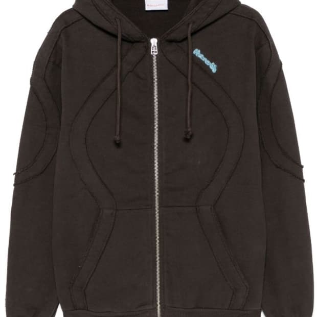 XL) Bluemarble Zipped Drawstring Hoodie