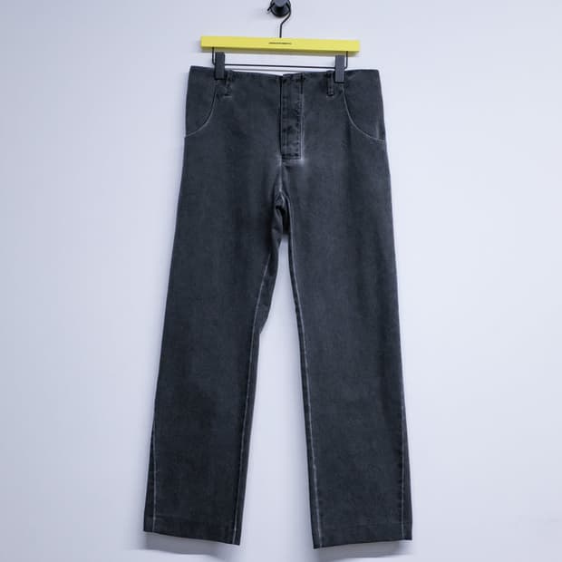 NO.305 WASHED BLACK CANVAS BELT LOOP TRO