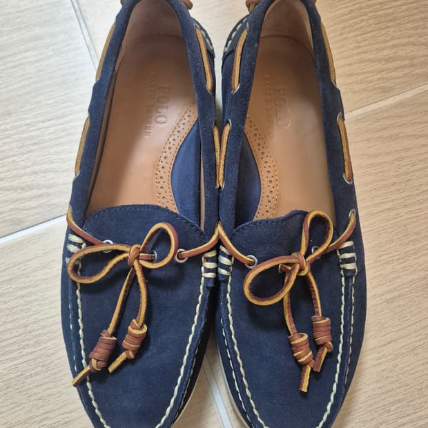 폴로 랄프로렌 네이비 스웨이드 보트 슈즈