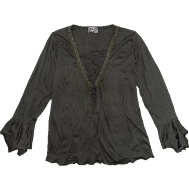 빈티지 모리걸 긴팔티 카키