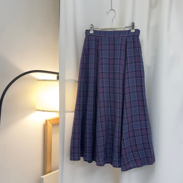[LUGNONCURE] check long skirt