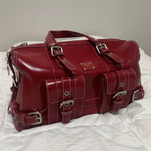 MCM 뮌헨 클래식 에나맬 토트백