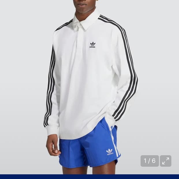 럭피 폴로 셔츠 화이트 (아디다스)