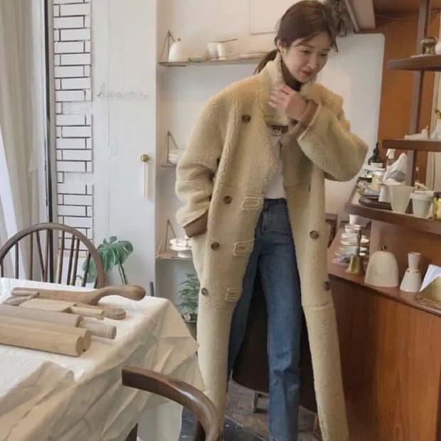 차정원착용 인스턴트펑크 리버시블 롱무스탕1Size (정가198만원)