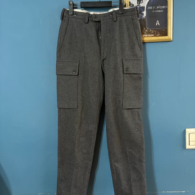 60‘s Swedish army Gray Wool Cargo Pant.