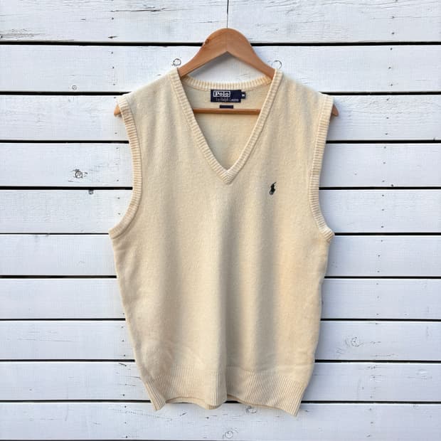 Polo 폴로 울 니트 조끼 베스트