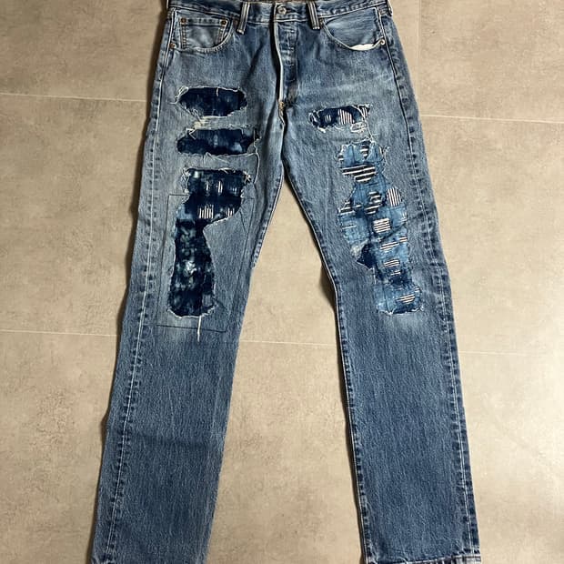 빈티지 리바이스501 리메이크 데님팬츠