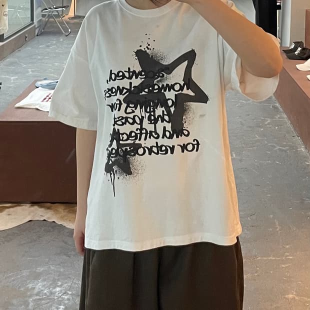 파르티멘토 노스텔지어 프린팅 반팔 H2517