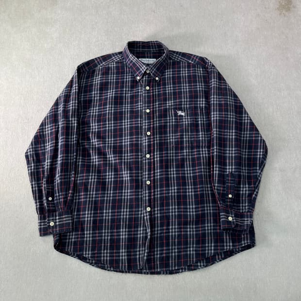 105 버버리 90s 노바체크 코튼 셔츠