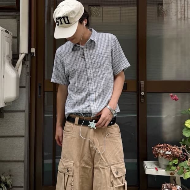 스투시 스투 아치 스트랩백 캡 오프 화이트