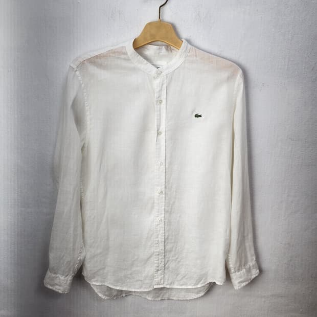 Lacoste 린넨 마셔츠 화이트 100 L