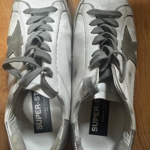 골든구스 슈퍼스타 화이트 실버탭