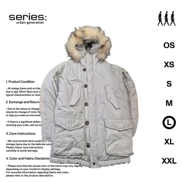 코오롱 시리즈 나누크 퍼 다운 100사이즈 패딩