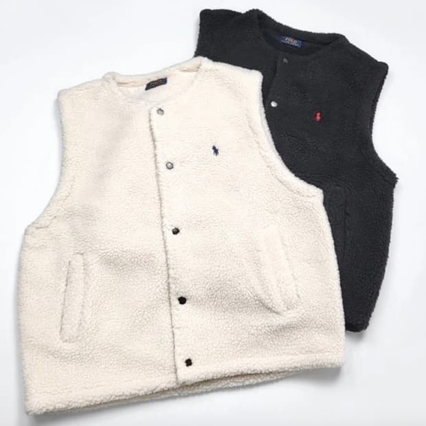폴로 양털조끼