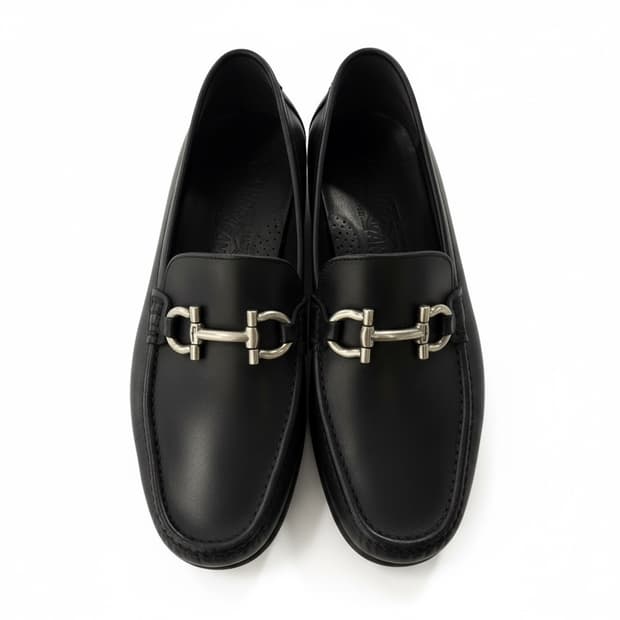 살바토레 페라가모 남성 블랙 로퍼 6.5EE 245-250