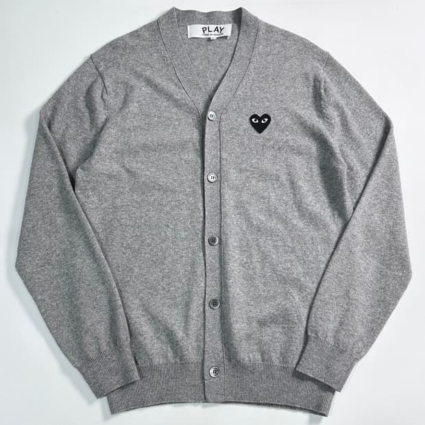 꼼데가르송 24시즌 그레이 울 가디건