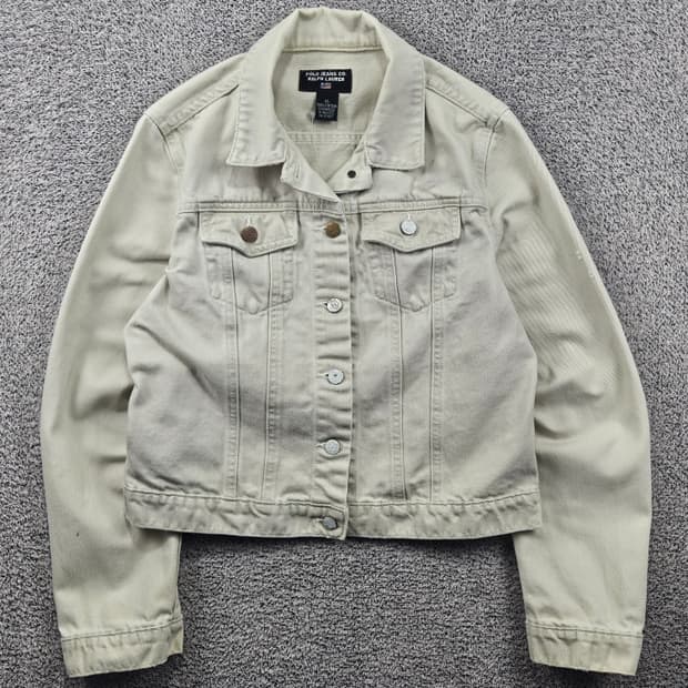 폴로진스컴퍼니 크림 데님 트러커 자켓 ( XL ) / 11633