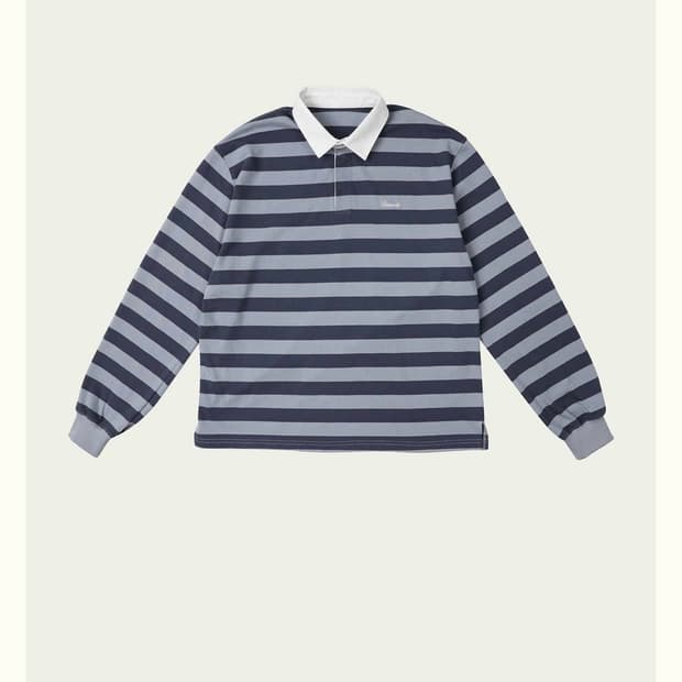 리본빛 스트라이프럭비셔츠