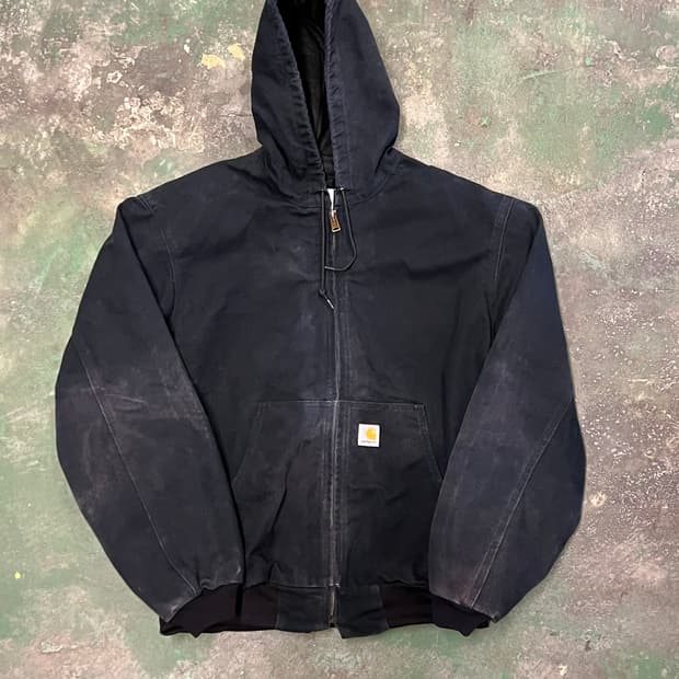 [L] 칼하트 J131 액티브 자켓 써멀 라이닝 캔버스 후드 집업